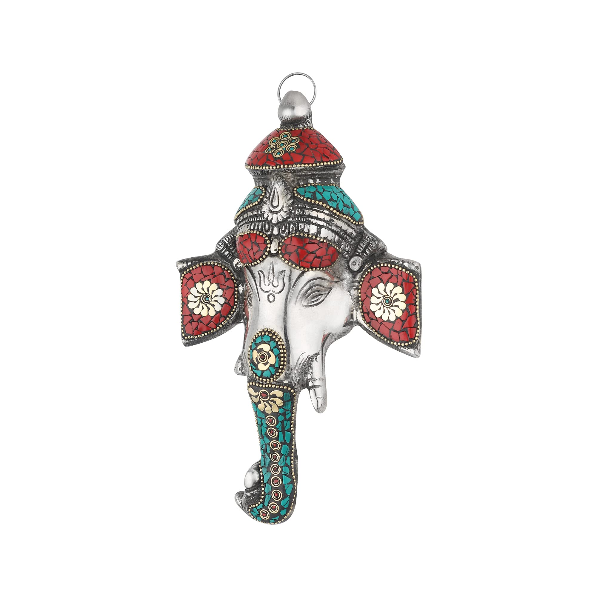 Pick End Now Ganpati Wall Hanging Sculpture | Aluminium Ganesha Lucky Feng Shui Wall Dcor Showpiece Figurines, Product Dimension